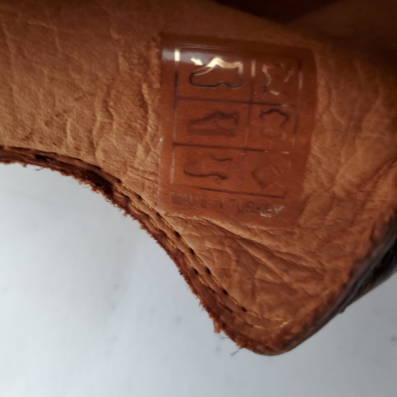 Lemon n’ Lime Leather Ankle Boot Size 41 Brown Lace-up Scrunch Comfort Bootie - Picture 11 of 16